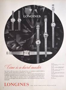 稀少・時計広告！1961年ロンジン 時計広告/Longines Watches/レディース/K