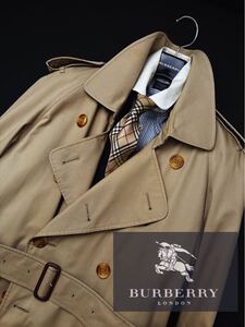 s52 【大人のトレンチ別格スタイル】定価18万●BURBERRY バーバリー●トレンチコート　高級撥水ジャバジン メンズ イギリス製