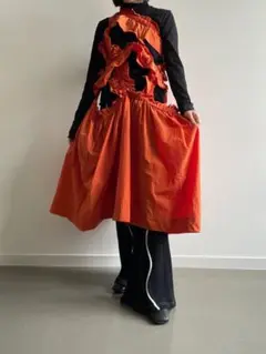 HOUGA kiki frill dress orange ホウガ