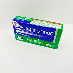 FUJIFILM フィルム 期限切れ カラーフィルム　ポジ　MS100/1000 冷蔵庫　未使用品　120 ブローニー　5本　富士フィルム 中判 未開封　レア