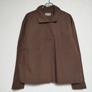 MARGARET HOWELL 578-2253005 COMPACT COTTON POPLIN プルオーバー ブラウス シャツ 22AW ブラウン マーガレットハウエル 4-0916M 245026