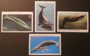 アンギラ クジラ(4種) MNH