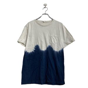 GAP 半袖 タイダイ Tシャツ M ホワイト ネイビー ギャップ ポケット 古着卸 アメリカ仕入 a603-6385