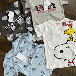 スヌーピー 110㌢　新品タグ付き4枚セット半袖Tシャツ 