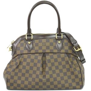 本物 ルイヴィトン LOUIS VUITTON LV トレヴィ PM ダミエ エベヌ 2WAY ショルダーバッグ ハンドバッグ ブラウン N51997