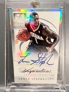 初期/99 Foiled Die-cut Auto 12 Panini Lance Stephenson ランス・スティーブンソン サイン NBA ユニフォーム Pacers ペイサーズ バスケ