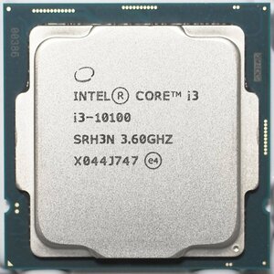 Intel Core i3-10100 SRH3N LGA1200 Comet Lake-S 4コア 8スレッド 3.6GHz