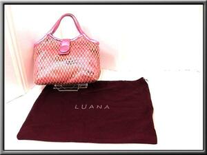 LUANA＜251020＞ハンドバッグ＊ピンクｘゴールド＊中四角