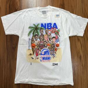 【 デッドストック 】 90s SALEM 1990年 NBA オールスター Tシャツ L 白 madeinusa コットン ジョーダン ユーイング ピッペン バスケ