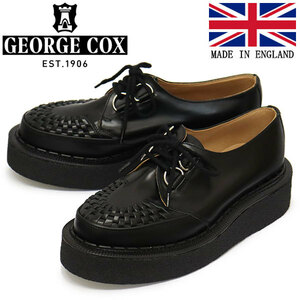 GEORGE COX (ジョージコックス) SKIPTON 3588 VI ラバーソール レザーシューズ 040 BLACK UK6.5-約25.5cm