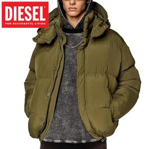 50サイズ/ディーゼル DIESEL ブルゾン アウター メンズ 中綿 パデッドジャケット フーディー ブランド カーキ ユニセックス 男女兼用 W-ROL