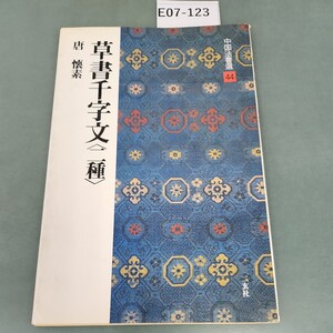 E07-123 中国法書選 44 草書千字文〈二種〉唐 懐素 二玄社