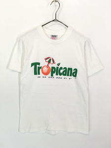 レディース 古着 90s USA製 Tropicana Twister トロピカーナ ドリンク 企業 Tシャツ S 古着