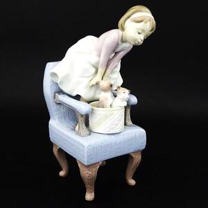 リヤドロ 6512/少女と猫 フィギュリン 置物 インテリア コレクション 陶器人形 LLADRO 80サイズ発送 KK-3042949-303-mrrz