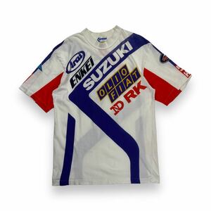 激レア KUSHITANI クシタニ SUZUKI ENKEI OLIOFIRST レーシング 半袖 Tシャツ ホワイト 自動車 バイク モータースポーツ