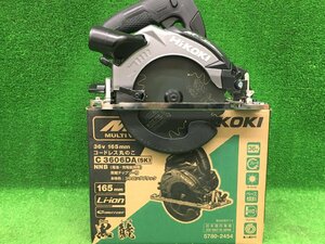 展示未使用品 HiKOKI ハイコーキ 36V 165mm コードレス丸のこ C3606DA(SK)(NNB) ストロングブラック ※バッテリ・充電器別売