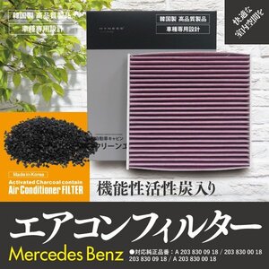 【即決】 エアコンフィルター BENZ用 【 C32 AMG [W203]203065 】 参考純正品番: A 203 830 09 18 他【1個】