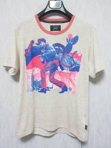 未使用品 glamb グラム Tシャツ カットソー 半袖 ウエスタン GB0119/CS15 メンズ 0 ベージュ　yg2011