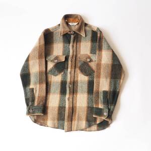 ウールリッチ　Woolrich　USA製　60年代　ウールシャツ　チェック柄　配色良好　メンズ　美品