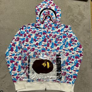 激レア　A BATHING APE BAPE KAWS 横浜　YOKOHAMA CAMO 迷彩　SHARK HOODIE シャークパーカー　XL BABY MILO SEPARATE 