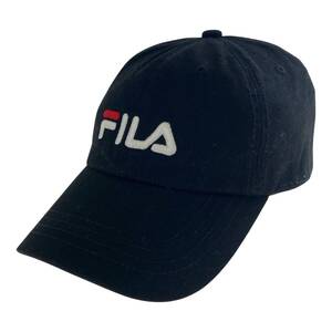 FILA フィラ ロゴ刺 キャップ size57cm-59cm/ブラック