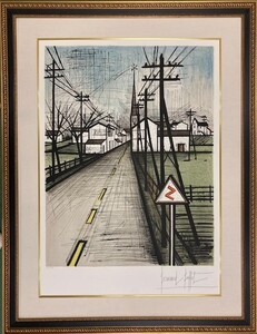 【特価】　≪　　ベルナール 　ビュッフェ　　≫　 オリジナル リトグラフ【石版画】 　　 LA ROUTE 　　　1962年 　　 BERNARD BUFFET