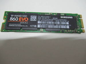 ★☆1円 ～スタート☆Samsung 860EVO SSD SATA M.2 2280 MZ-N6E1T0 1TB 使用時間:9254H☆★