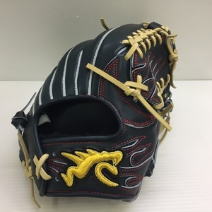 中古品 リュウ GLOVE STUDIO RYU 硬式 内野手用グローブ Mブラック 3146