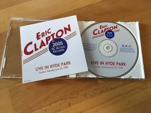 Eric Clapton / 2005 EC Access Exclusive / Live In Hyde Park London Saturday June 29 1996