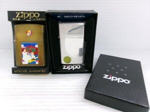 Zippo ジッポライター 2個 セット 横尾忠則 SYUNGA ? + マイルドセブン (3149-367)