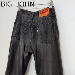 【ヴィンテージ】BIG-JOHN ビッグジョン☆キレイめジーンズ／チノパン　グレー　W29.L33　灰色　メンズ　ボトムス　日本製　90s