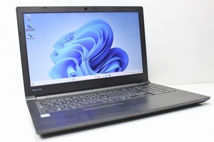 ノートパソコン Windows11 中古 東芝 Dynabook B65 大画面 15.6インチ 第8世代 Core i3 SSD256GB メモリ4GB カメラ 10キー