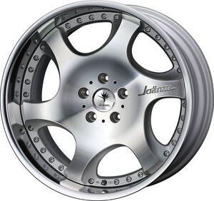 Weds クレンツェ バズレイア V2 19インチ×8J 5-114.3 Rリム ウェッズ ホイール Kranze BAZREIA V2 SLV/POL/HYP-CHR 19x8J