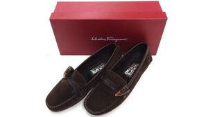 ●Salvatore Ferragamo サルヴァトーレ フェラガモ TEMPTING 6 1/2 D ドライビング シューズ 靴 ブラウン