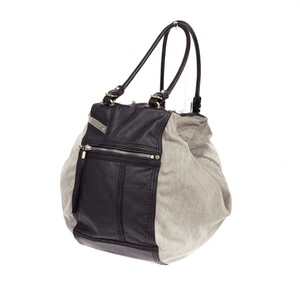 ◆DIESEL ディーゼル トートバッグ◆ ブラック×グレー デニム×レザー レディース bag 鞄