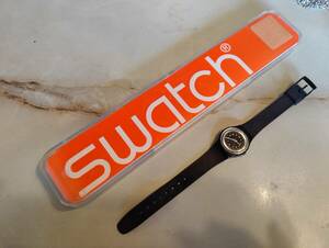 1000円～■動作確認済■アンティーク SWATCH SWISS AG1999 腕時計 ブラック ケース付き