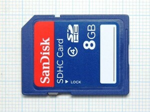 ★SanDisk ＳＤＨＣ メモリーカード ８GB 中古★送料６３円～ 