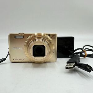 美品 動作品 Nikon ニコン COOLPIX S7000 クールピクス コンパクトデジタルカメラ ゴールド 本体充電用ACアダプターあり 中古品 現状品