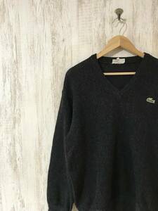 969☆【80s 90s ヴィンテージ ニットセーター】CHEMISE LACOSTE ラコステ 黒系 5