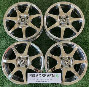 ★RAYS UNITED ARROWS S-07 ユナイテッド アローズ 14インチ 14×5J +45 PCD100 4H 4本Set 中古★全体的に腐食状態/ジャンク品 ★送料無料