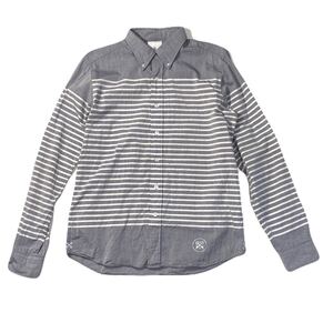 ◆【uniform experiment】ユニフォームエクスペリメント/ボーダーシャツ/SOPH/ソフ/長袖シャツ/メンズ/size2/グレー