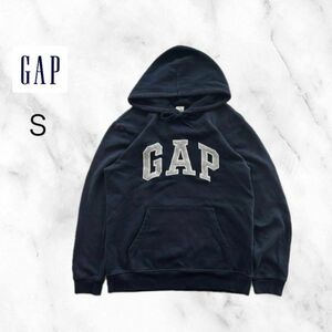 GAP ギャップ 長袖 パーカー プルオーバー ネイビー 古着 レトロ S