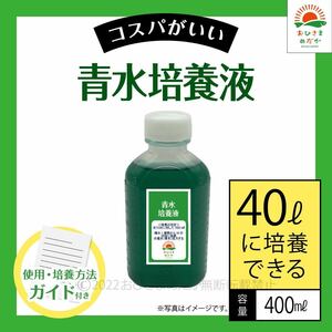 【青水グリーンウォーター培養液（400ml）40L培養分】メダカ卵針子稚魚に金魚錦鯉らんちゅうミジンコゾウリムシクロレラPSBミドリムシなど