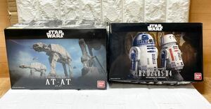 未使用☆ 未組立☆ バンダイ スターウォーズ 1/144 AT-AT スケール キット セット 1/12 R2-D2＆R5-D4 等 プラモデル まとめて 2点 E12 