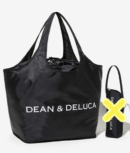 ■■ディーン＆デルーカ■■ DEAN&DELUCA特大エコバッグGLOWグロー付録レジカゴバッグ旅行バッグ耐荷5kg入手困難トートバッグ黒ブラック