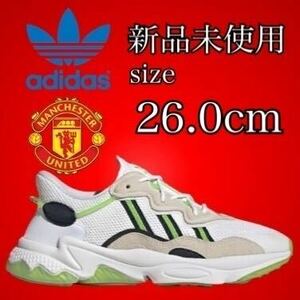 新品未使用 26.0cm adidas マンチェスター ユナイテッド OZWEEGO オズウィーゴ スニーカー シューズ コラボ マンU アディダス 箱有り