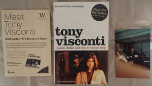 証明写真付き直筆サイン Tony Visconti/Autobiography Bowie Bolan & Brooklyn Boy David T. Rex Sparks Mary Hopkin Thin Lizzy Morrissey