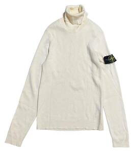 国内品 2010AW STONE ISLAND ストーンアイランド ロゴワッペン ハイネック ニット セーター ベージュ S