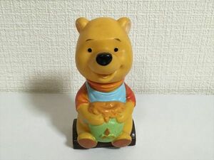 ★三菱銀行 くまのプーさん ソフビ 貯金箱 ビンテージ 希少 非売品 昭和レトロ 　[rifDE]