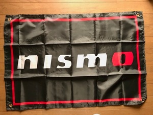 送料無料！お部屋に！NISMO　ニスモロゴ赤枠バナー　タペストリー　フラッグ 旗　通常サイズ　R35　Z34　ニスモ　マーチ　ノート　オーラ